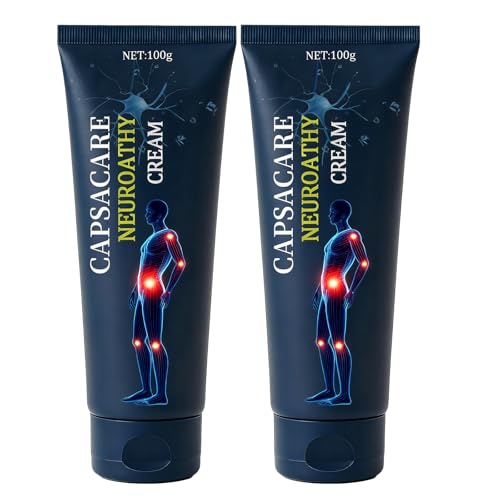 Capacare Neuropathy Relief Cream Capsaicin Arnica Menthol MSM Glucosamine for Feet Hands Legs Muscles Joints and Waist 100g (2pcs)