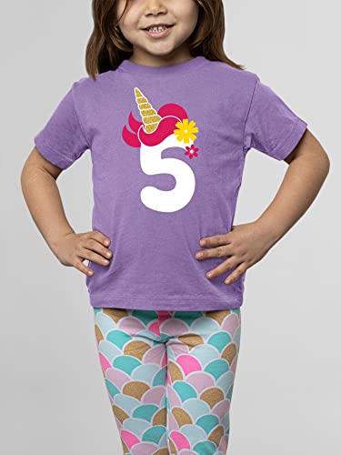 5th Birthday Shirts for Girls Outfit Unicorn 5 Year Old Fifth Birthday Shirt 5t2