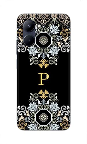 Image of Printed Hard Back Cover Case for Realme C33 Back Cover (Alphabet P) -1803