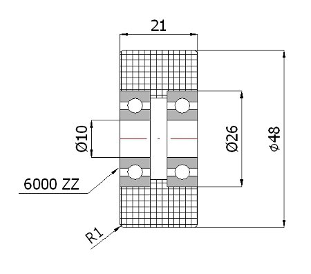 Doppie Zabi frankengmbh-poliammide-ruote con