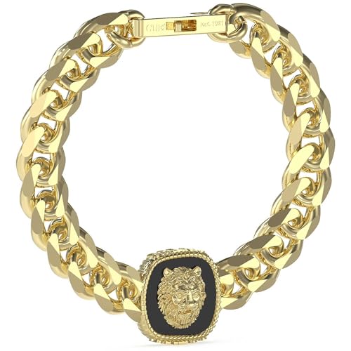 Bracelet GUESS pour homme de la collection Lion King. Le bracelet a comme symbole un lion et a la taille : L. Le bracelet est de couleur or et noir. La référence est :...
