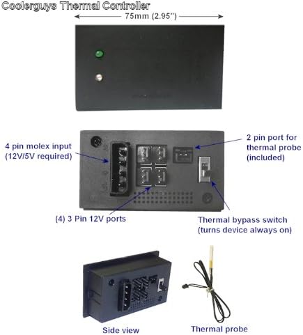 Miniatura 4 de CabCool1202 - Kit de enfriador de ventilador doble de 4.724 in con parrilla de madera personalizada/controlador térmico