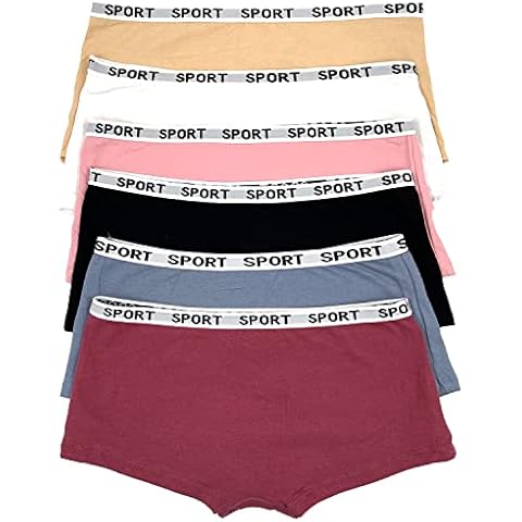 Rosa Junio Mädchen Hipster 6er Pack Girl Slip Stretch Baumwolle (S/M) 158/164 Mehrfarbig Cover
