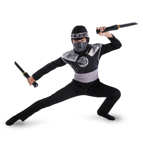 Disfraz Completo Dark Raven Ninja Talla M (7-8) miniatura 1