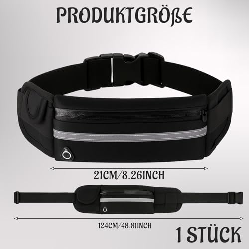 Laufgürtel mit Handyfach – Laufgürtel Handy – wasserdichte Handytasche für Damen & Herren – Running Belt mit Verstellbarem Gurt – Lauftasche als Jogging Zubehör