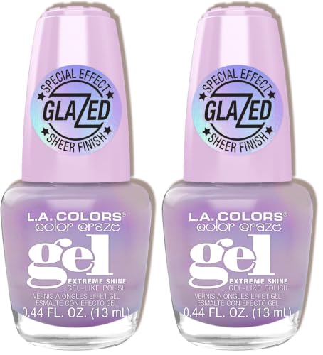 Image of L.A. COLORS Gel Glazed Nail Polish, Dream Chaser CNL692W (Pack of 2)