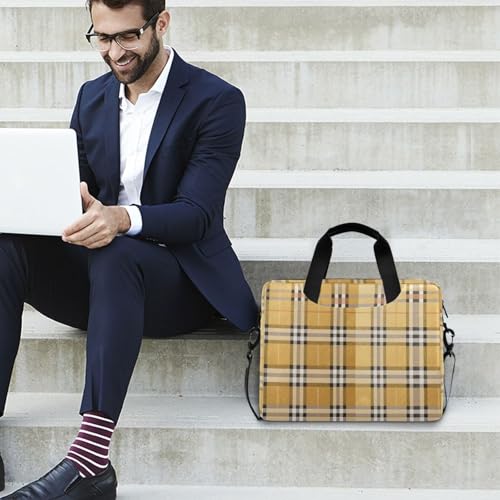 Bolsa para portátil 15.6" con asa y correa negro blanco oro miniatura 3