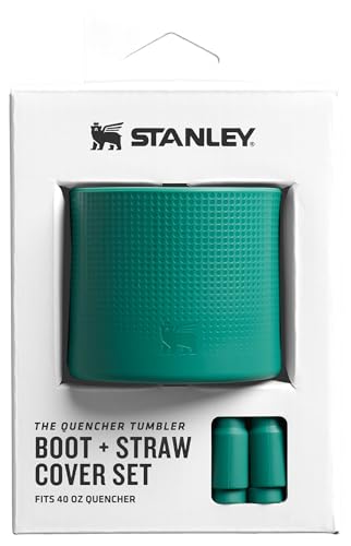 Image of Stanley Quencher Boot and Straw Cover Cap | Anti-Slip Silicone Protector for 40 oz Tumbler with Handle | Accessory Set for Stainless Steel Drinking Cup | BPA-Free | Alpine