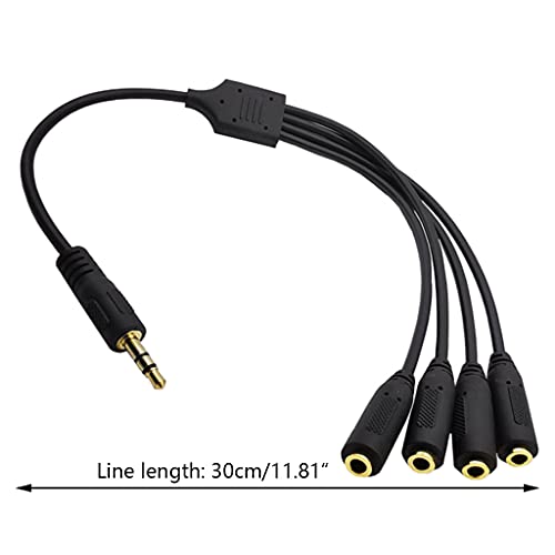 Cable de audio 3.5mm TRS 3 polos 2 anillos miniatura 4