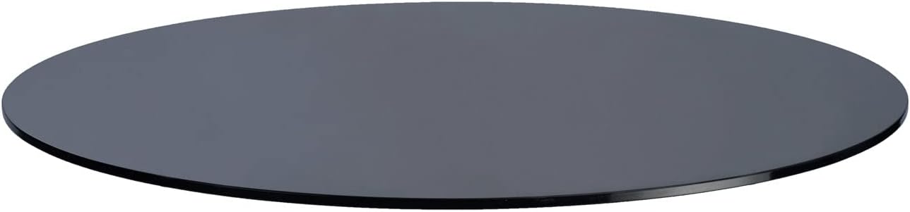 Spancraft Round Grey Tempered Glass 1/2" Thick Table Top 30"
