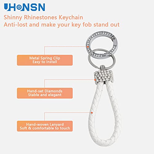 Uhonsn Key Fob Cover For Honda Accessories Accord Civic Car Keychain Case Smart Remote Keys Protector Pilot Odyssey 2017-2021 Keycover White #TOP4