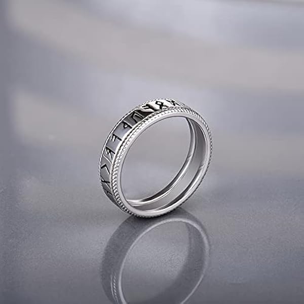 JO WISDOM Eternity Ring 925 Sterling Zilver Viking Rune Ring