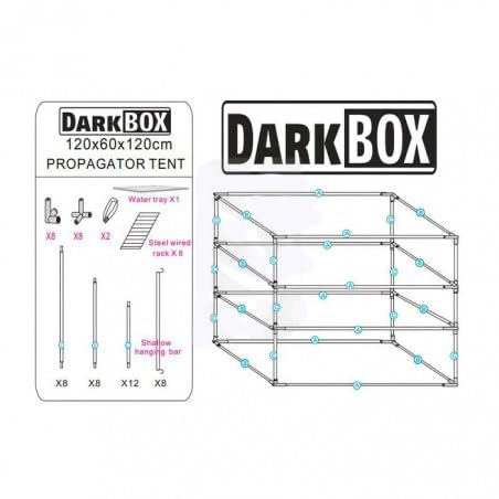Armario para el cultivo Dark Box Lite (100x100x200cm)