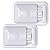 Leisure LED 2 Pack 12V RV Ceiling Dome Light RV Interior Lighting Frosted Lens for Trailer Camper with Switch, Single Dome 300LM (Frosted Lens Natural White 4000-4500K, 2-Pack)