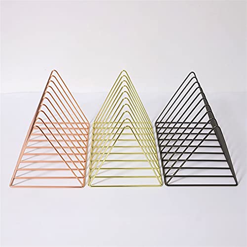 9 Slot Magazine Holder, Desktop File Sorter Organizer Triangle Bookshelf Decor Home Office (Color : B, Size : 26x18x18cm… - Image 6