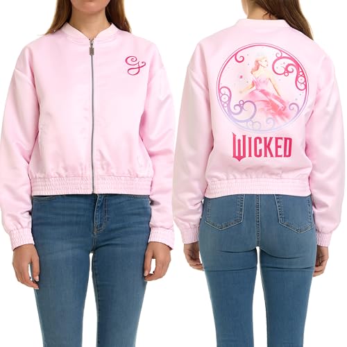 Wicked Movie Glinda Satin Bomber Jacket