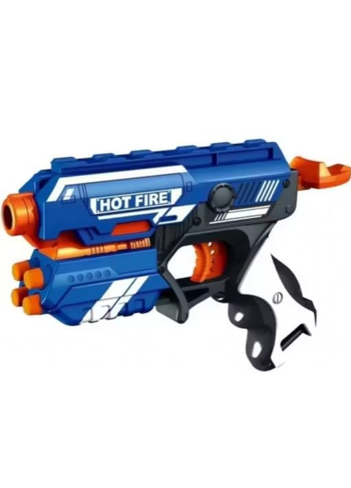 Blaze Storm Soft Bullet Gun Toy with 10 Safe Soft Foam Bullets, Fun Target Shooting Battle Fight Game for Kids Boys Toy Review India (Iknoor World )