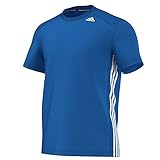 adidas Performance Men's All World Short-Sleeve Tee, Bright Royal/White, Medium