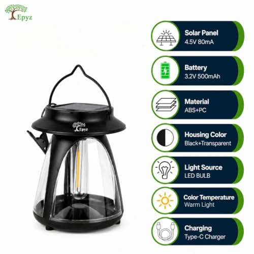 Image of Epyz Solar Light Outdoor Garden Pathway Stake Light, IP65 Waterproof for Walkway Yard Backyard Lawn Landscape Decorative Pack of 1, Warm Yellow