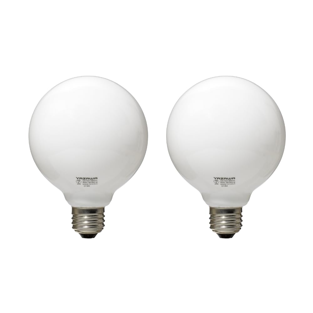 Amazon | YAZAWA 電球 ボール電球 径95mm【2個セット】 (ホワイト, 40