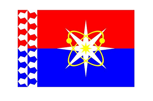 Drapeau Novouralsk 1.35m² grand format paysage pour mât extérieur