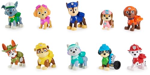 Paw Patrol 10th Anniversary All Paws On Deck Toy Figures Gift Pack with 10 Collectible Action Figures Kids Toys for Ages 3 and up