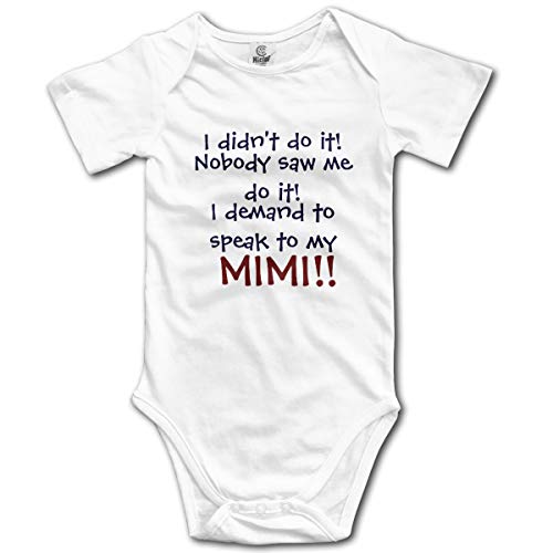 OASCUVER Novelty I Demand to Speak to My Mimi Infant Child's Baby One Piece Bodysuit ¡­ White