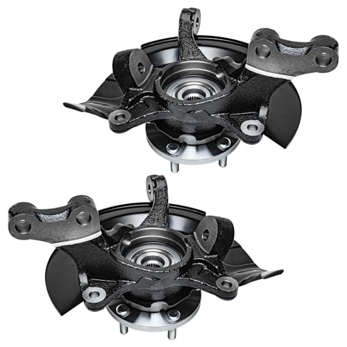 Image of Detroit Axle - Front Pair Steering Knuckles for 2004 2005 2006 Toyota Camry [USA Built], Steering Knuckles & Wheel Bearing Hubs Replacement