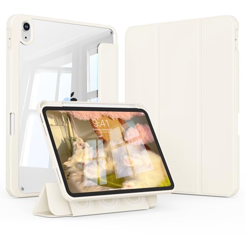 Coque iPad 11" anti-chute avec dos transparent et fonction réveil automatique