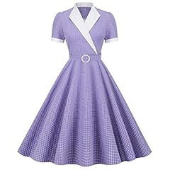 Purple Grid Dress D