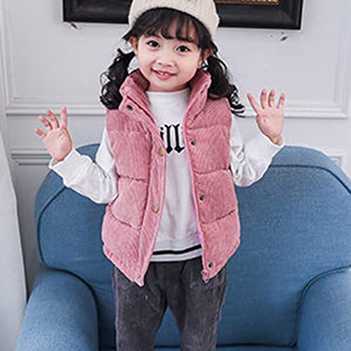 Baby Girls Boys Corduroy Fleece Vest Winter Sleeveless Button Down Fleece Jacket Toddler Kids Warm Quilted Coat Solid Clothes4