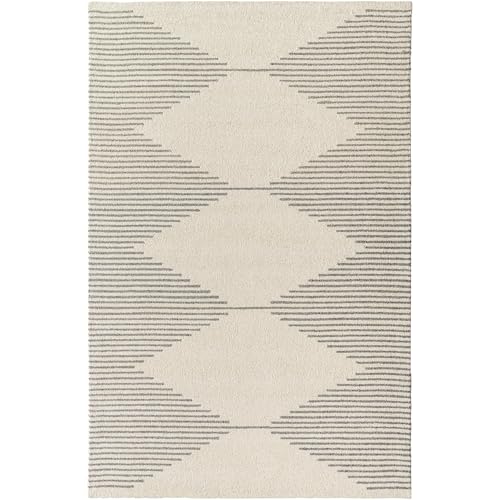 Image of Hand Tufted Wool Carpets Anti Shedding Rug Modern Carpets for Living Room Size 5x8 Feet