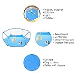 Small Animals C&C Cage Tent, Breathable & Transparent Pet Playpen Pop Open Outdoor/Indoor Exercise Fence, Portable Yard… - Image 5