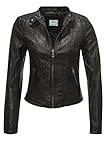 Kunstlederjacke VERO MODA Damen VMMIRA Short PU Jacket DNM NOOS Jacke, Schwarz (Black), 34 (Herstellergröße: XS)