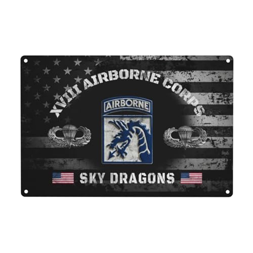 Plaque métallique 18E Corps cadeau idéal pour passionné d'aviation et collectionneur