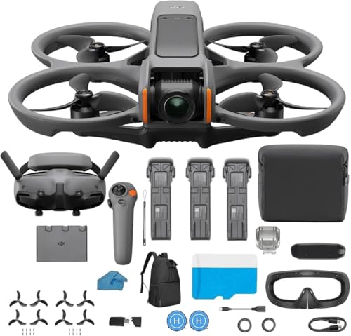 DJI Avata 2 Fly More Combo (3 Batterien), FPV-Drohne mit Kamera 4K,...