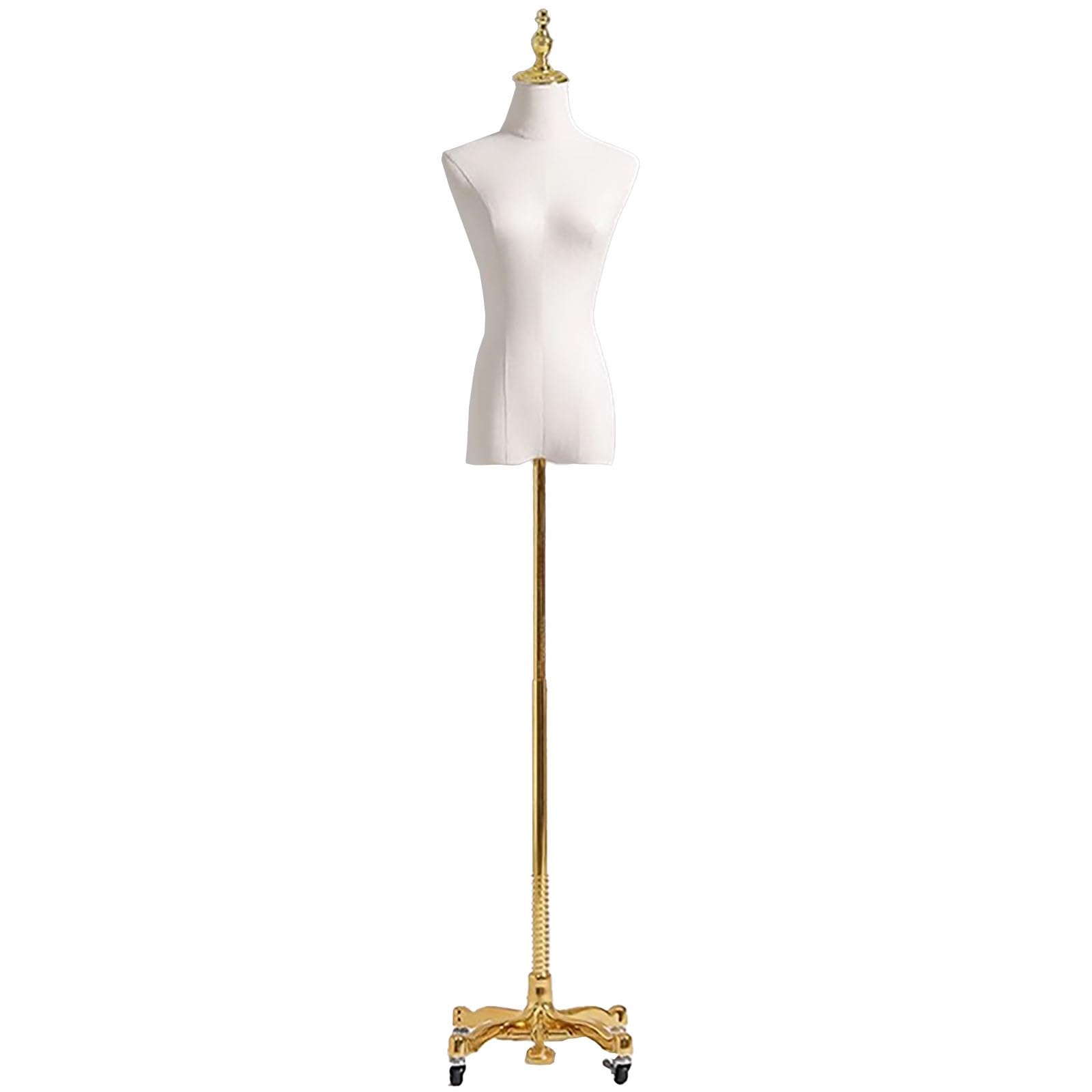 Mannequin réglable femme avec support à roulettes pour vitrine et couture