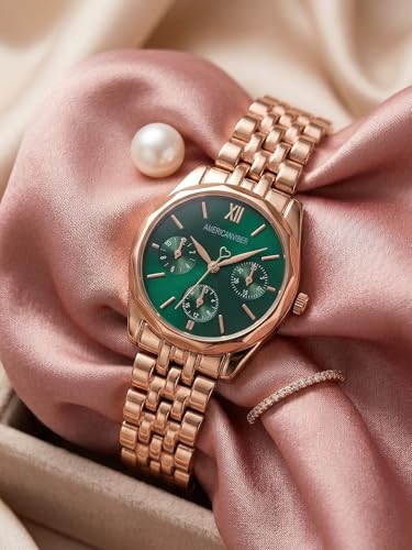 Image of AMERICANVIBER Rose Gold Women Watches | Girl Watch | Watch for Women | Diamond Studed | Premium Design | Trendy Fashionable | Under 499
