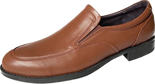 Image of Justar Men's Leather Casual Loafers Slip-On Comfort Tuxedo Dress Shoes for Business Office