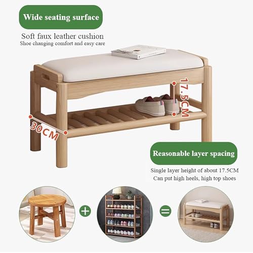 Rangement pour chaussures pour porte d'entrée compact avec assise - 4