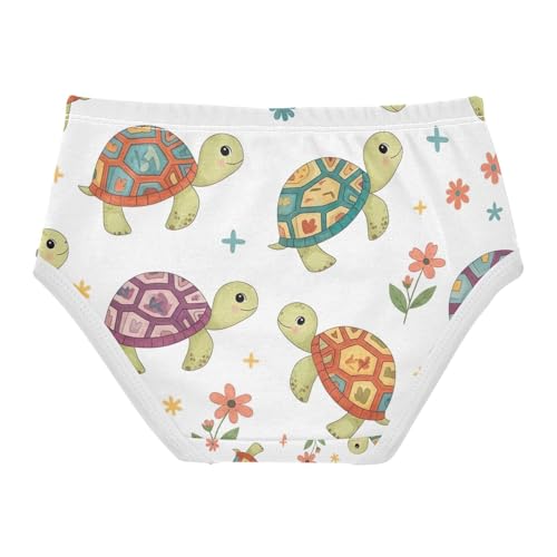 Cute Turtles Toddler Girls Underwear, Girls Cotton Underwear, 2T–8 Years2