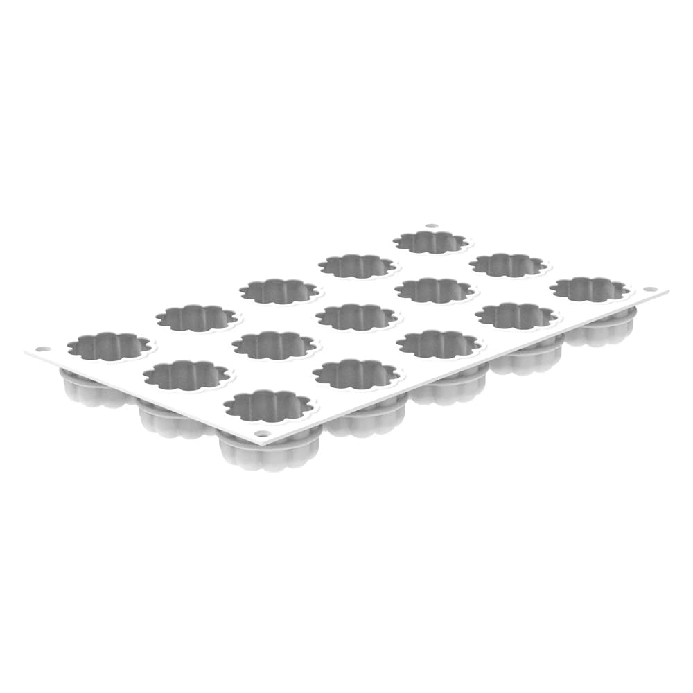 silikomart Charlotte 30 Stampo Monoporzione in Silicone Professionale con 8 Cavità da 30 ml per Mousse, Semifreddi, Dessert Moderni ed Entremets, Silicone Platinum Made in Italy