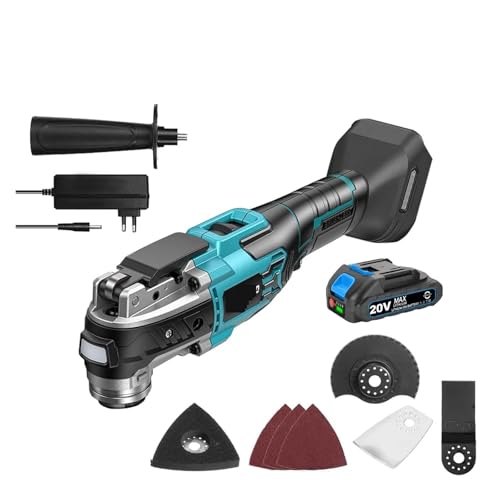 振動計、 電気ブラシレス振動可変速トリマーは、革新電源マシン多機能ツール 18V バッテリー用(1 battery)