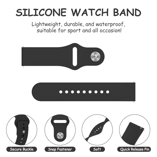 Pack de 3 correas de silicona para reloj 20mm miniatura 5