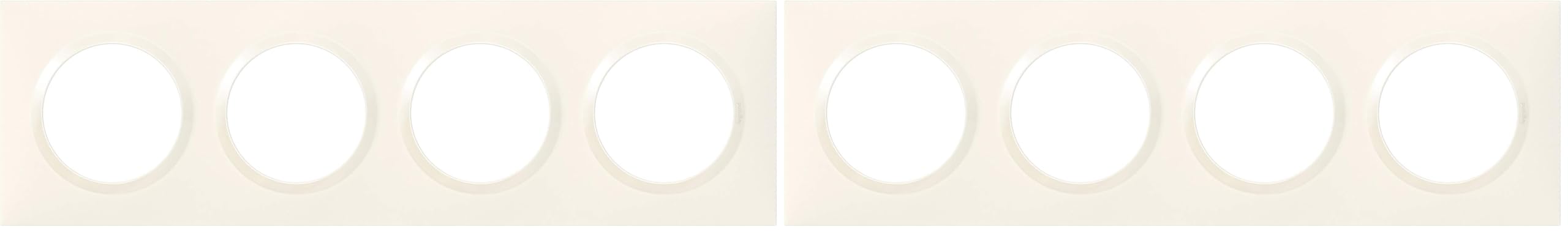 LEGRAND - Plaque dooxie Carrée - Plaque de Finition pour Prises et Interrupteurs dooxie - Fabriqué En France - 4 Postes - Blanc (Lot de 2)