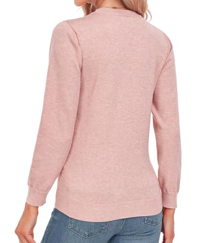Image of MINTLIMIT Women Lightweight Sweater Crew Neck Soft Knit Casual Basic Long Sleeve Pullover Fall Sweater Blouse Top
