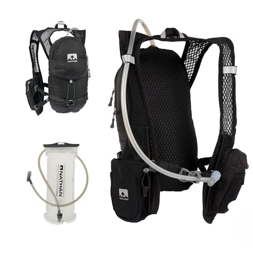 Nathan Hydration Vest with 2 Liter Bladder Included, Running Vest for Men and Women, Running Backpack w/ Smartphone Pocket, One Size Fits Most