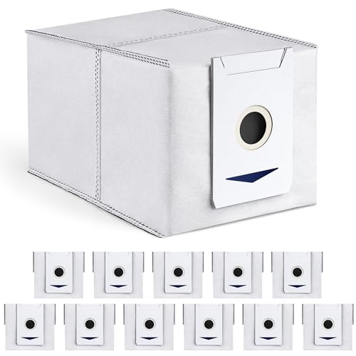 12 Piezas Bolsas Repuesto para ECOVACS T30 Omni/ T30 Pro Omni Aspiradoras, Accesorios para Bolsas para DEEBOT, Gran Capacidad