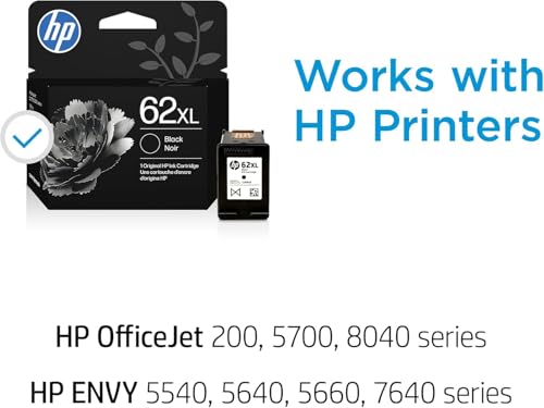 Image of HP 62XL Blk /62 CMY Original Ink Bundle for Envy 5540 /7640, OfficeJet 5740