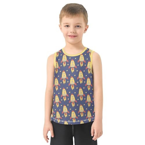 Baby Boys Sleeveless Tank Top Rockets Toddler Athletic Vest 3-10T2